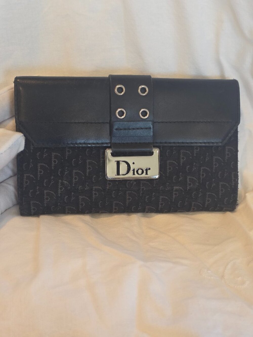 Dior Monogram Canvas and Leather Wallet